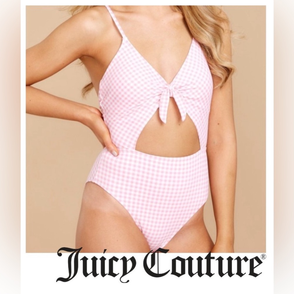 New Never Worn Juicy Couture Gingham Swimsuit Size Large